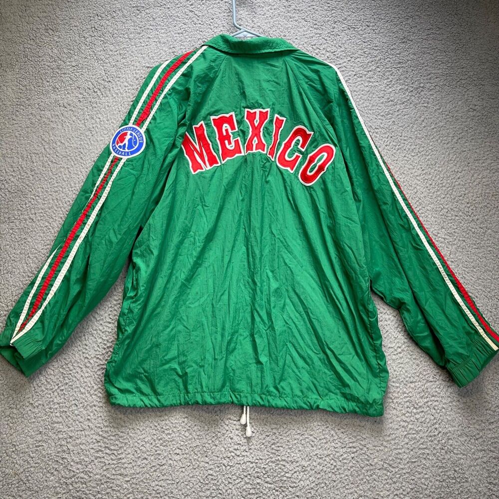 Men's Mexico Green Windbreaker Jacket - Athletic Track Style